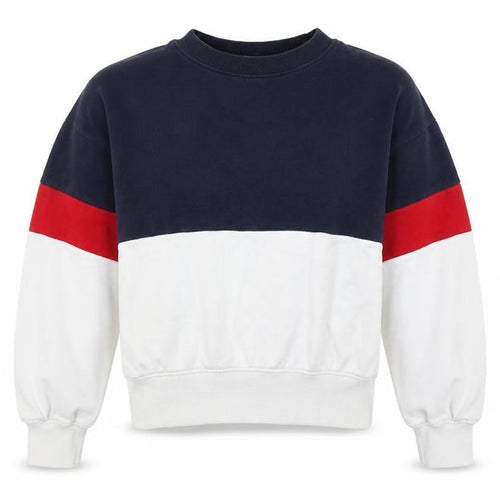 H&M Girls White Striped  Pullover Sweatshirt Size 11-12 Years