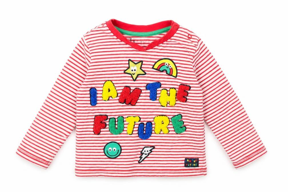 F&F Baby Red Striped  Basic T-Shirt Size 9-12 Months  - I am the Future