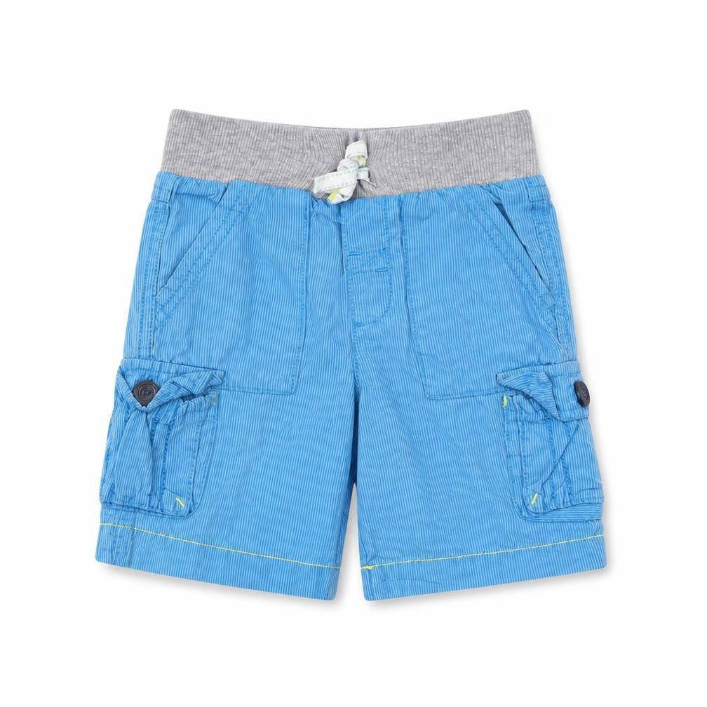 Cherokee Boys Blue Striped  Chino Shorts Size 4 Years
