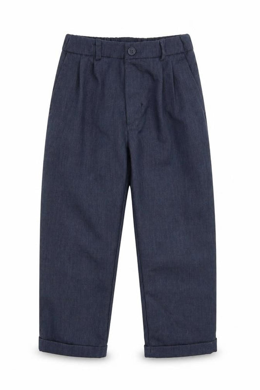 Front view of Preworn girls’ blue dress pants trousers, size 4, years