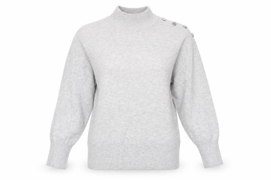 Front view of F&F women’s grey jumper, size UK 6