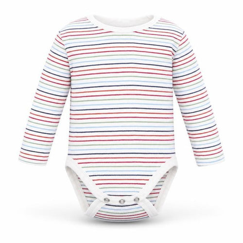 Fred and Flo Boys White Striped  Romper One-Piece Size 12-18 Months