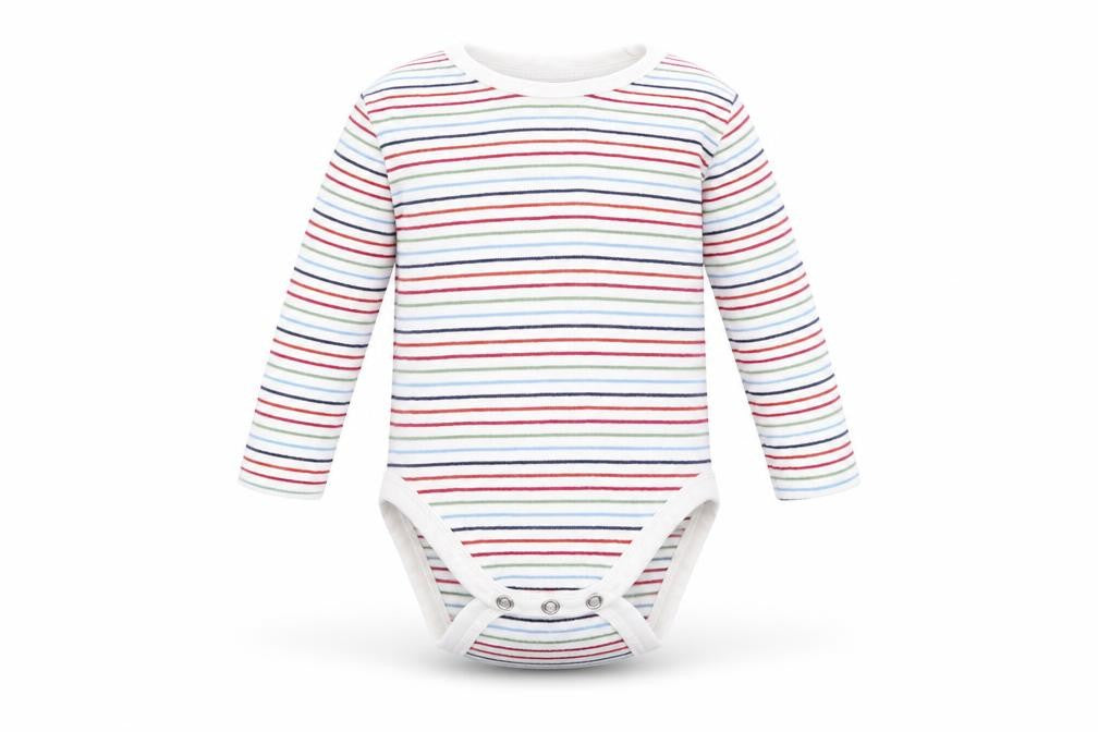 Fred and Flo Boys White Striped  Romper One-Piece Size 12-18 Months