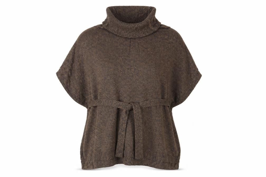 Front view of H&M women’s brown poncho, size M