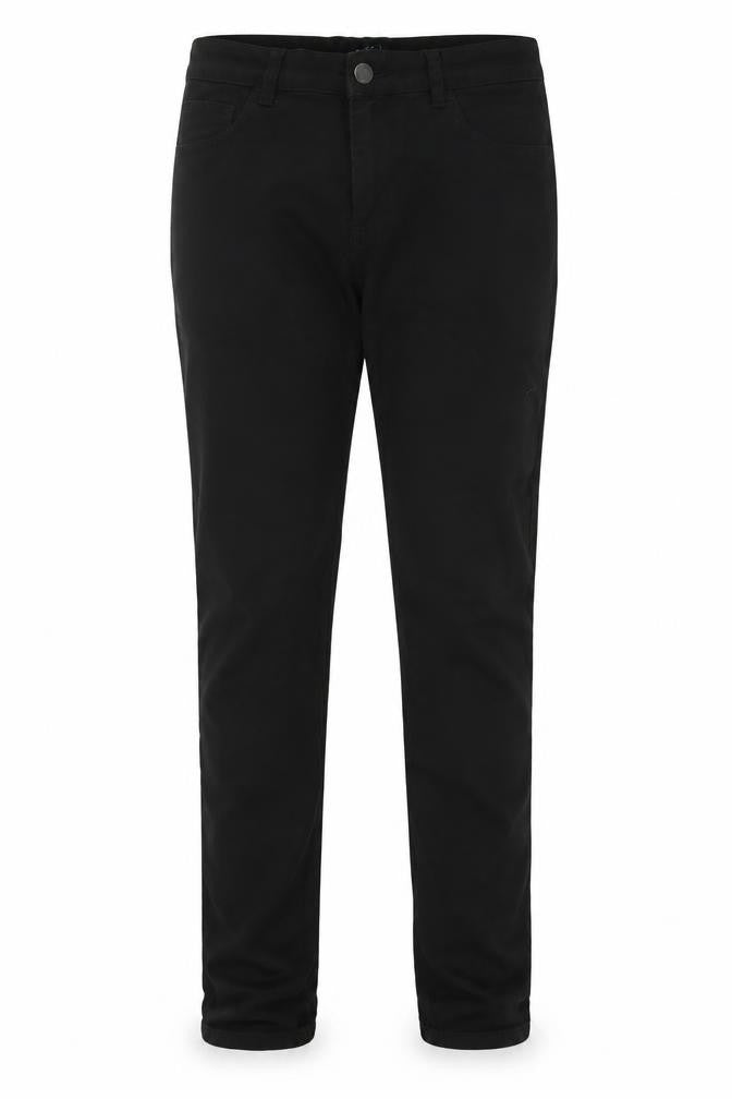 Front view of Pieces women’s black jegging jeans, size XL, 28-inch leg