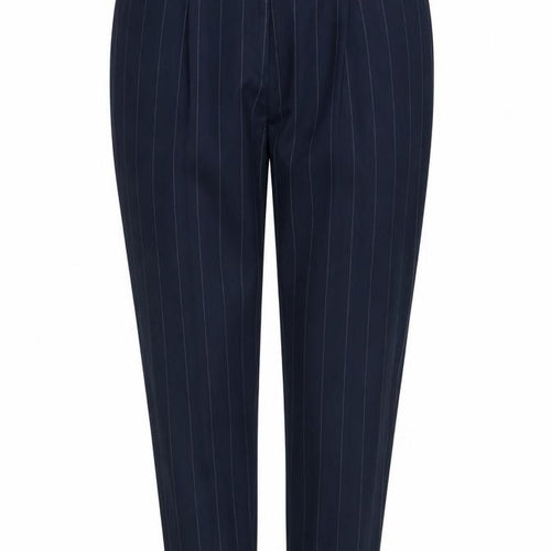 M&S Womens Blue Striped  Trousers  Size 12 L24 in