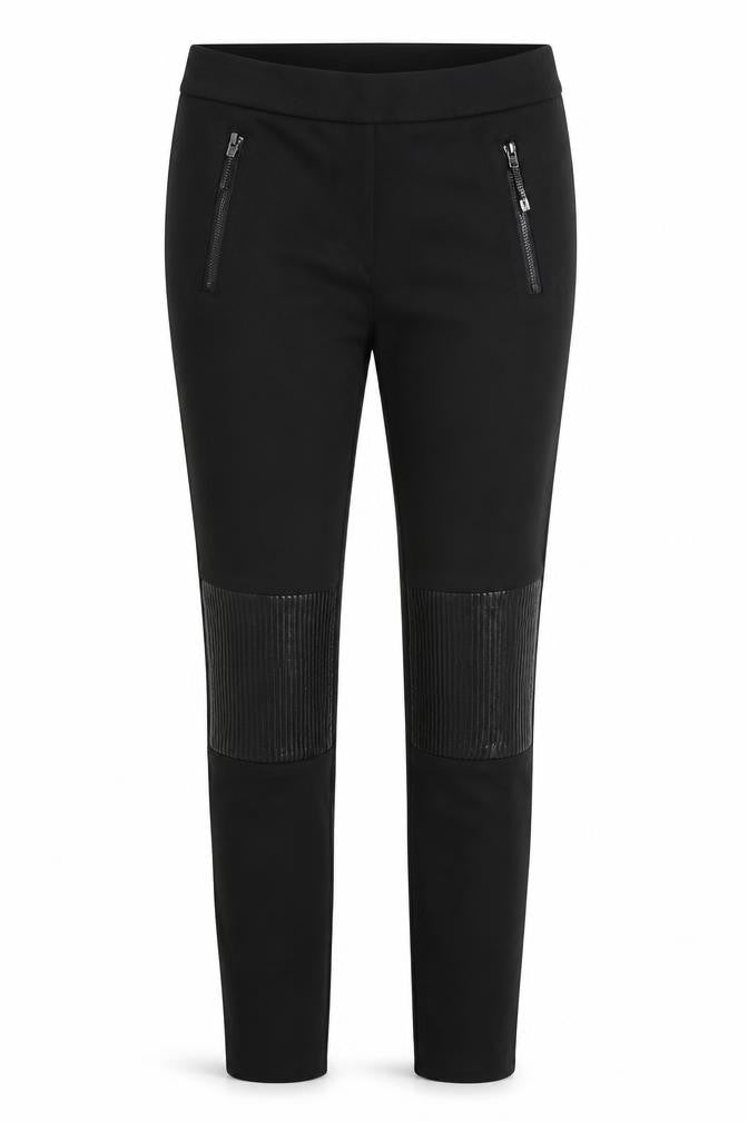 Front view of Zara women’s black trousers, size S, 27-inch leg