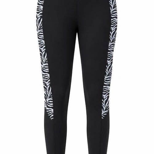 New Look Womens Black Animal Print  Compression Leggings Size S L26 in