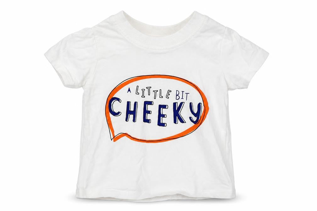 Front view of George Baby White Basic T-Shirt, size 6-9, Months