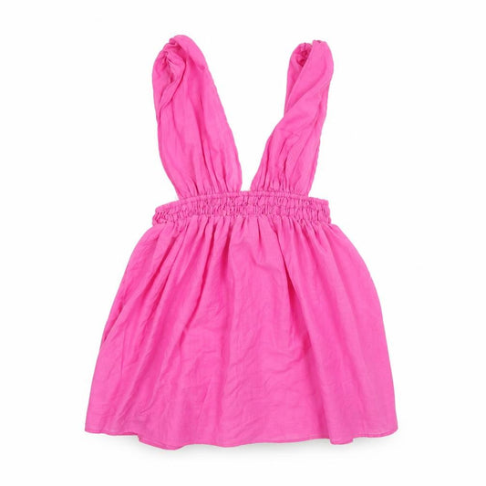 Front view of ASOS women’s pink basic t-shirt, size UK 8