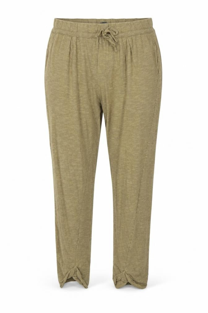 Front view of Primark women’s green sweatpants, size L, 24-inch leg