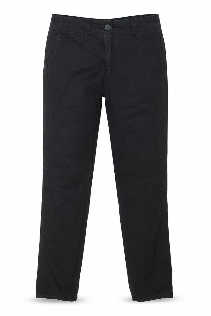 Front view of Marks & Spencer women’s black trousers, size L, 30-inch leg
