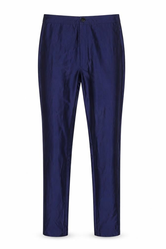 Front view of Atmosphere women’s blue trousers, size UK 6, 30-inch leg