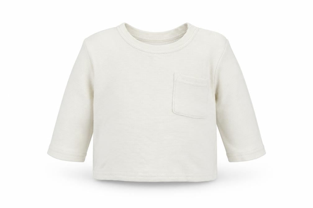 Front view of Primark Baby White jumper, size 0-3, Months