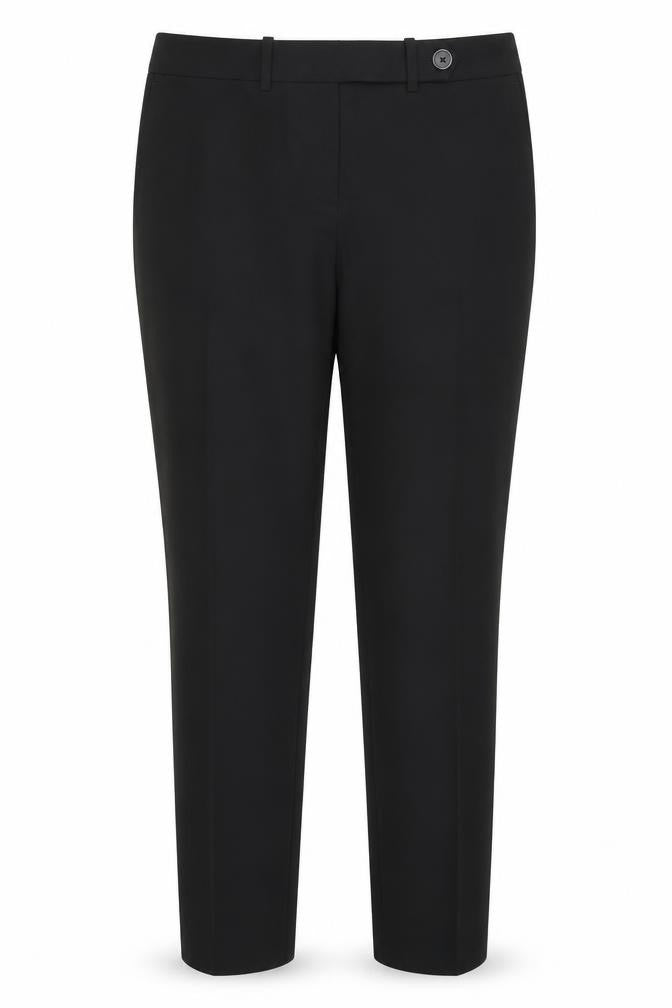 Front view of Next women’s black trousers, size UK 10, 26-inch leg