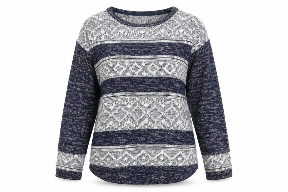 Front view of Matalan women’s blue knit jumper, size M