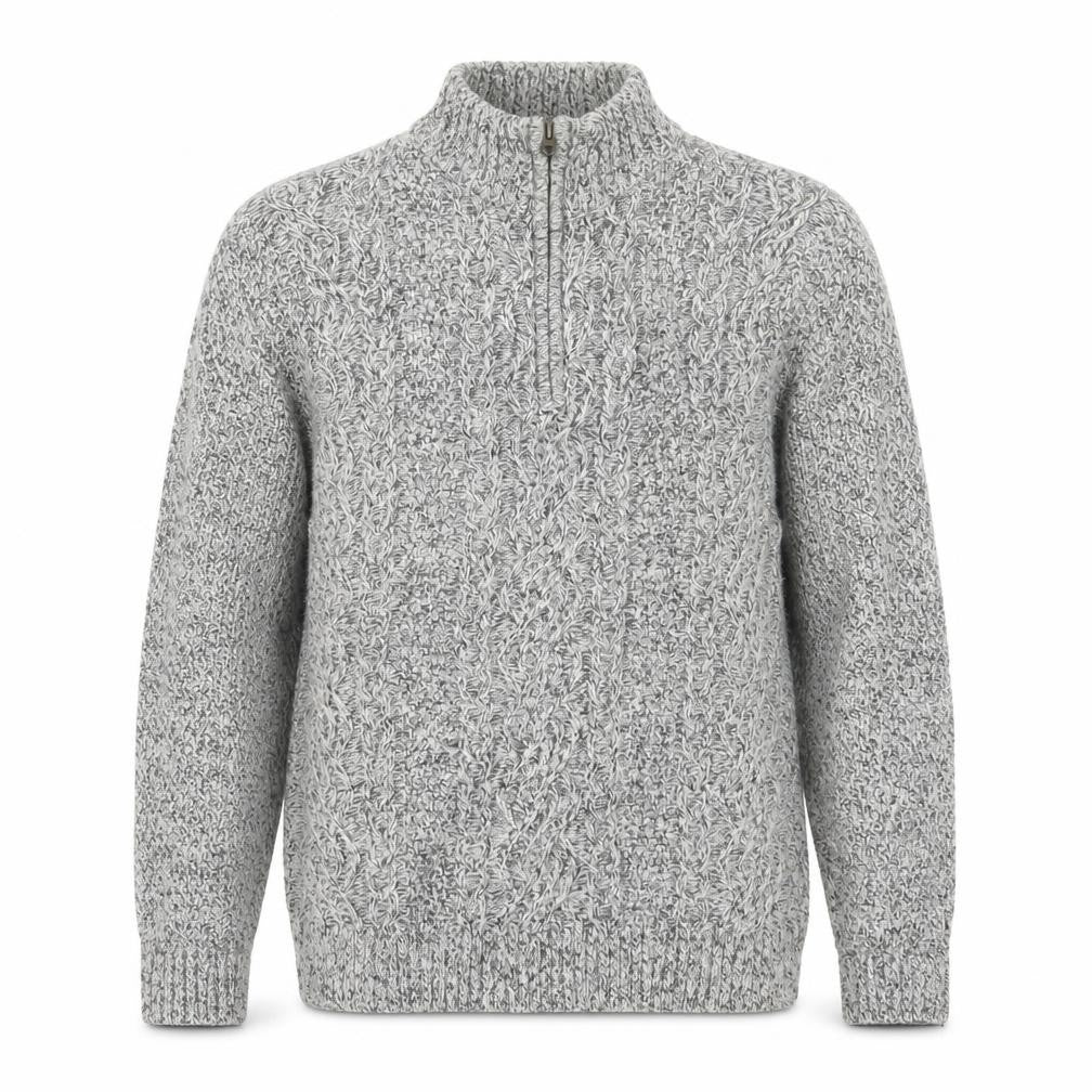 Front view of George men’s grey knit pullover sweatshirt, size S