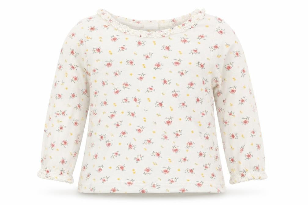 H&M Girls Pink Floral  Basic T-Shirt Size 6-9 Months