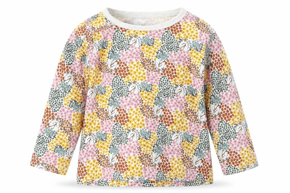 Matalan Girls Pink Floral  Basic T-Shirt Size 12-18 Months  - Unicorn