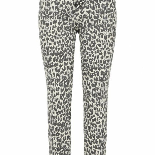 Mango Womens White Animal Print Denim Skinny Jeans Size 6 L25 in