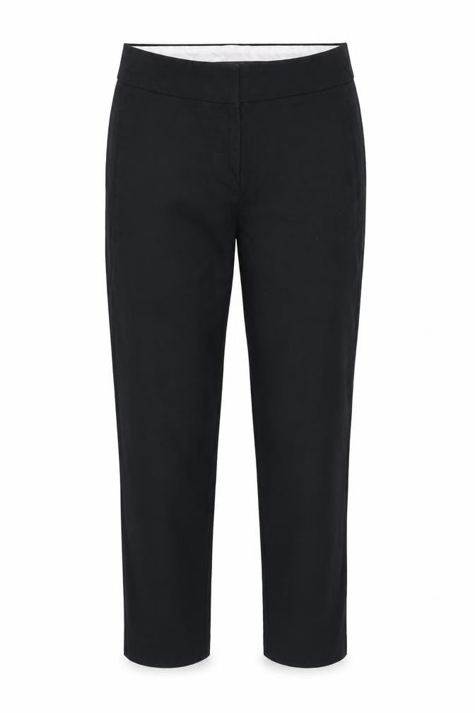 Front view of Marks & Spencer women’s black trousers, size UK 10, 24-inch leg