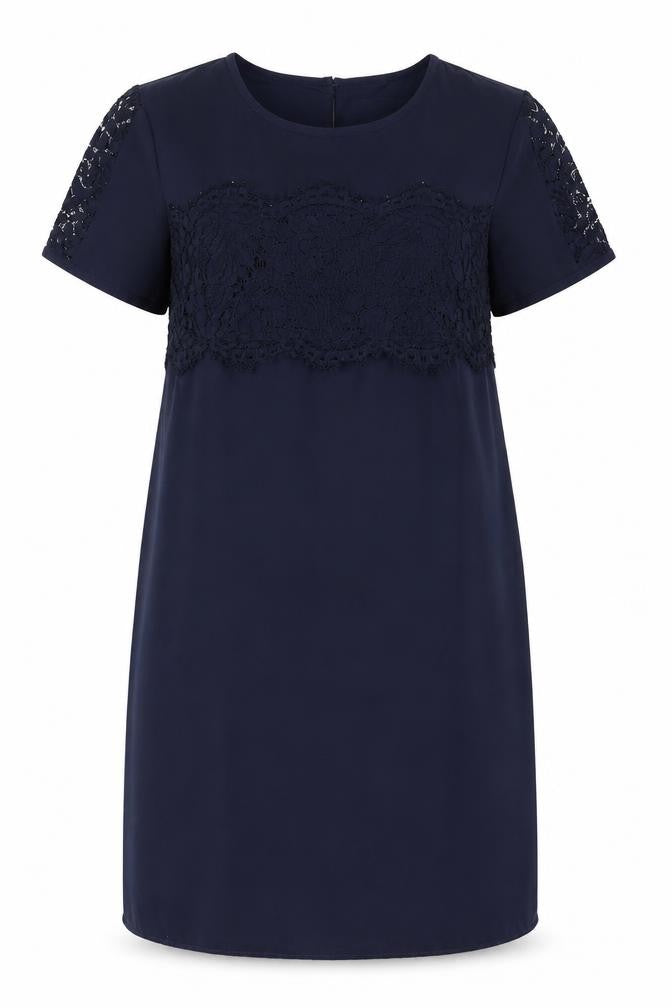 Front view of Next women’s blue floral fit & flare, size UK 10