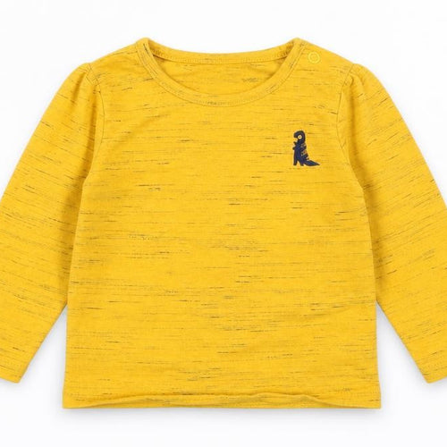 F&F Boys Yellow Striped  Cami Pyjama Top Size 9-12 Months