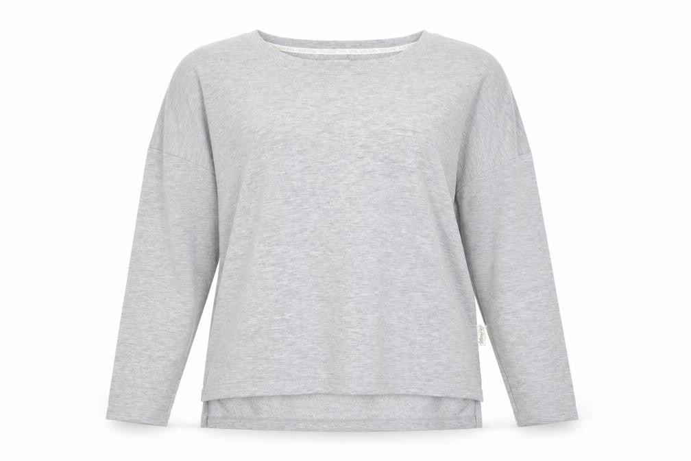Front view of Primark women’s grey jumper, size UK 12, - pj top