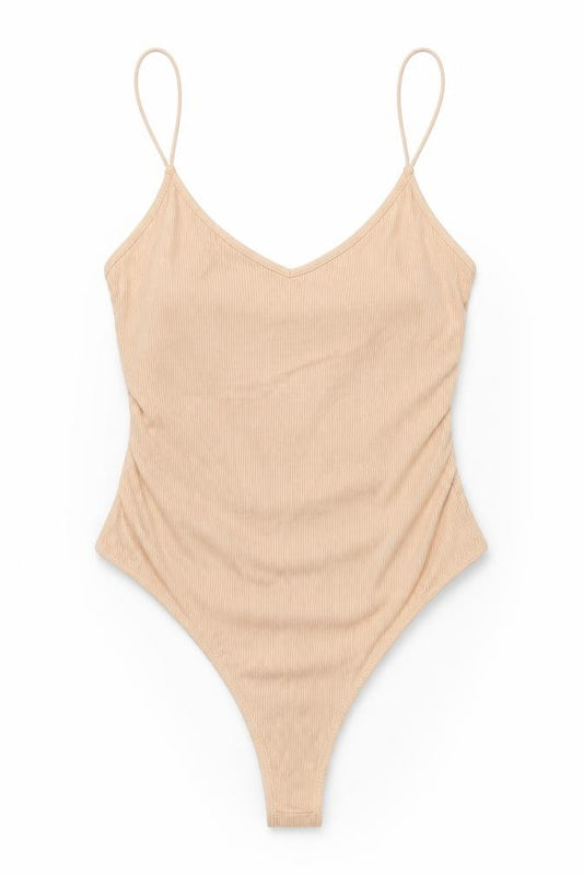 Front view of ASOS women’s pink leotard one-piece, size UK 8