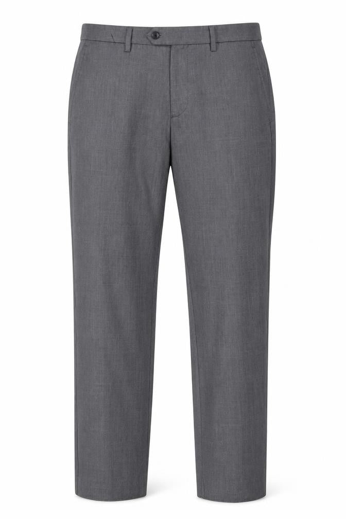 Front view of Cedarwood State men’s grey trousers, size 32, in, 29-inch leg