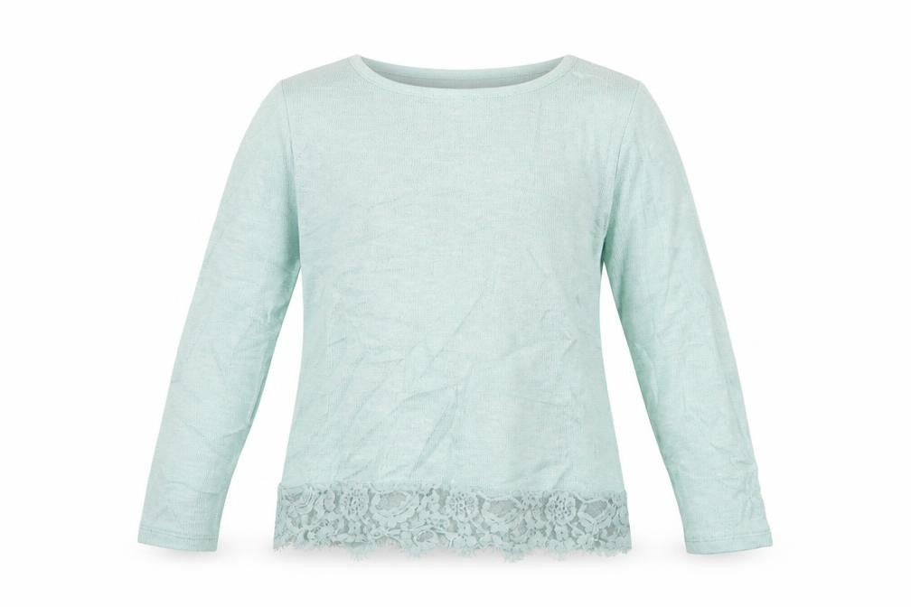 Front view of H&M girls’ gold jumper, size 7-8, years