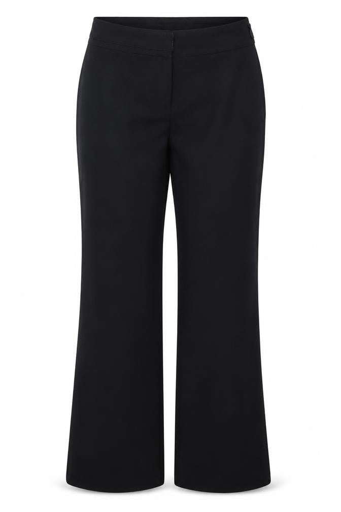 Front view of Marks & Spencer women’s black trousers, size UK 14, 30-inch leg