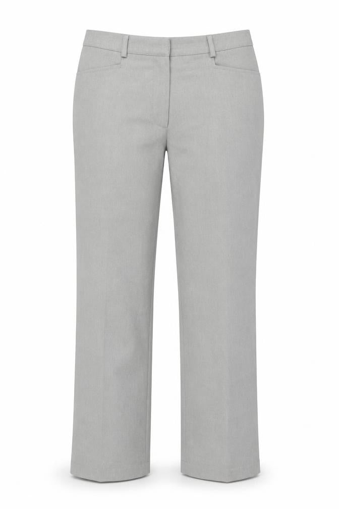 Front view of Young Classics women’s grey trousers, size UK 33, 26.5-inch leg