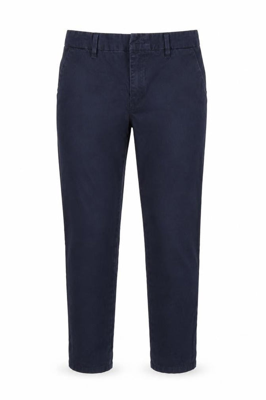 Front view of River Island girls’ blue chino trousers, size 12, years