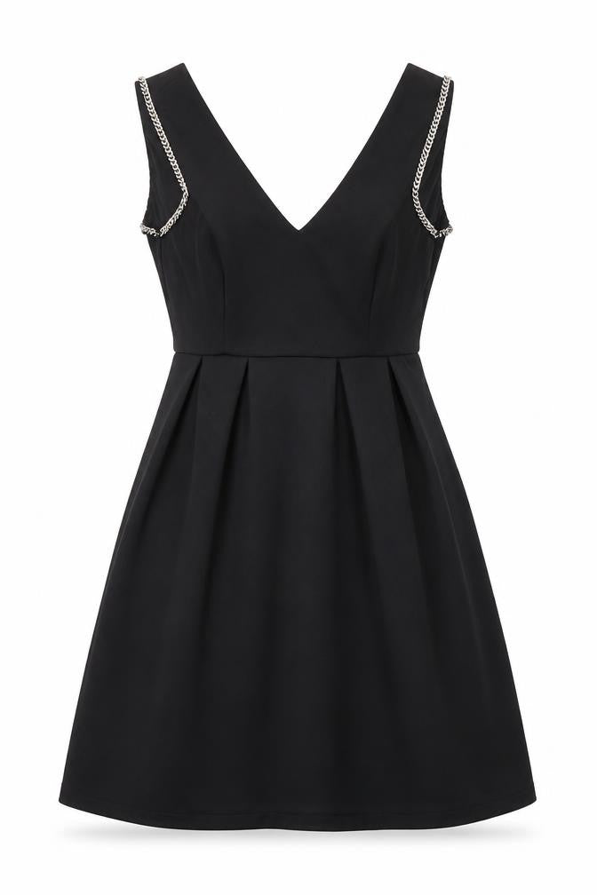Front view of Kimi & co women’s black a-line, size M