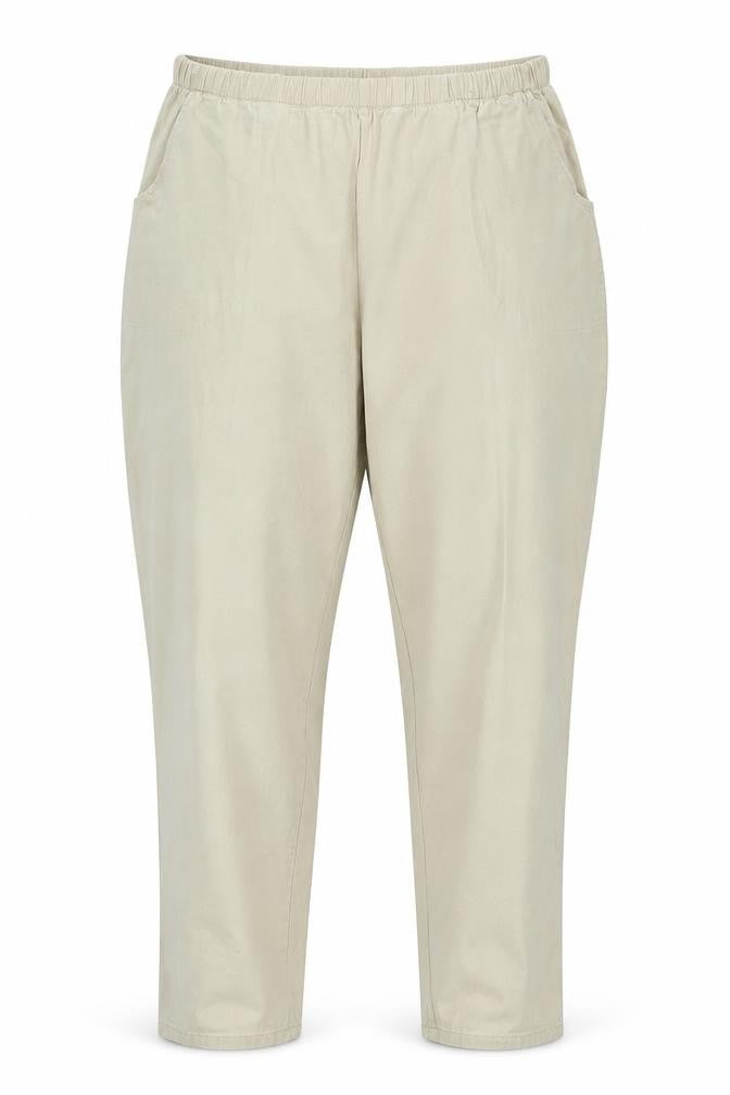 Front view of White Stag women’s beige trousers, size 3XL, 27-inch leg