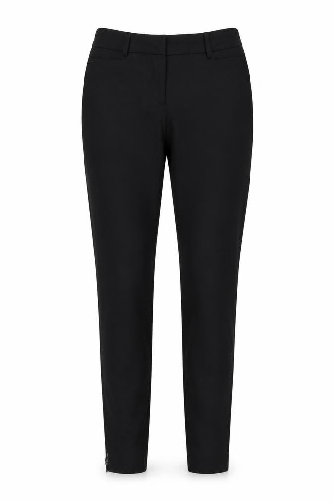 Front view of BHS women’s black trousers, size UK 8, 28-inch leg