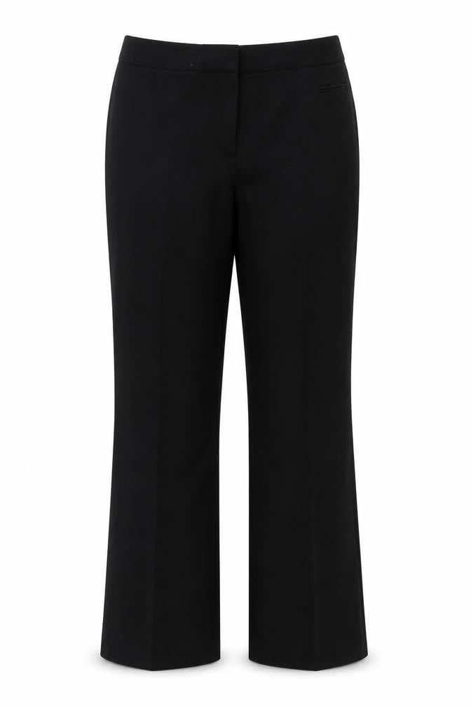 Front view of Marks & Spencer women’s black trousers, size UK 14, 30-inch leg