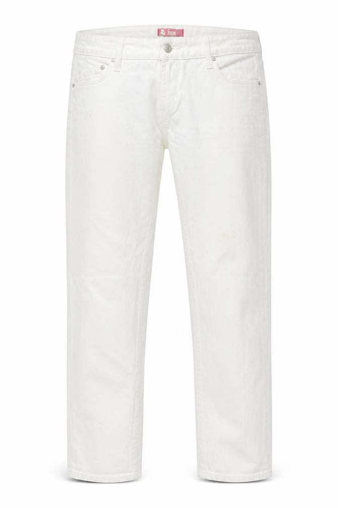 Fit Squin Womens White   Straight Jeans Size 30 in L33 in