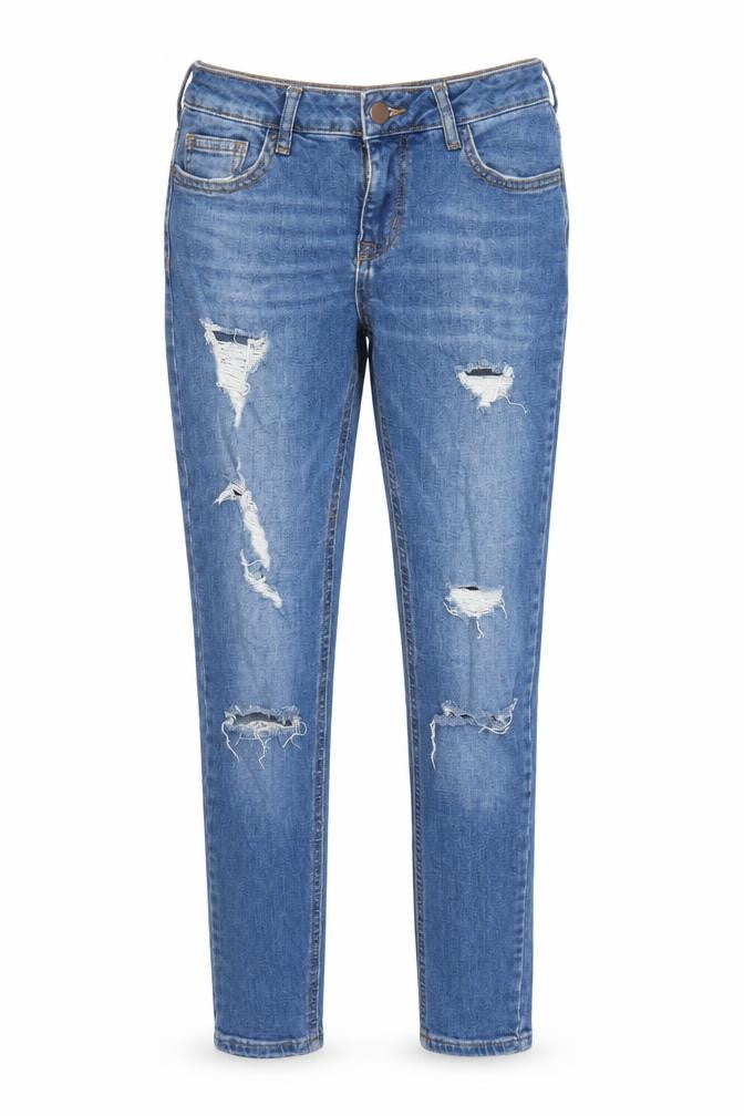 Denim & Co. Womens Blue   Straight Jeans Size 8 L27 in