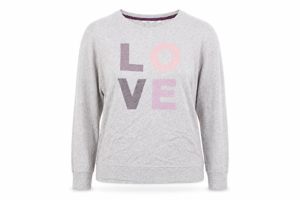 Front view of Reitmans women’s purple jumper, size S