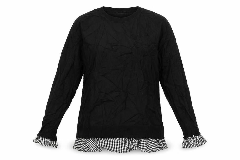 Front view of F&F women’s black jumper, size UK 12
