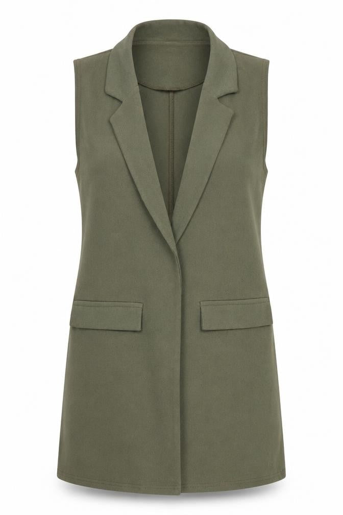 Candy Crush Womens Green   Gilet Waistcoat Size 8  - Longline Waistcoat Style