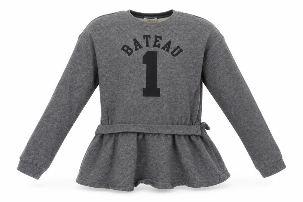 After a long time you will Girls Grey   Pullover Sweatshirt Size 11-12 Years  - Bateau 1