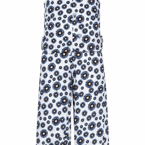 Talco Womens Blue Floral  Jumpsuit One-Piece Size S L25 in