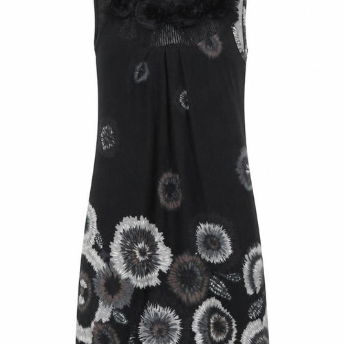 AX Paris Womens Black Floral  Tank Dress  Size 10