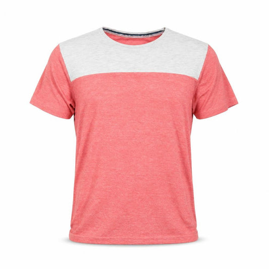 Front view of burton menswear men’s pink t-shirt, size L