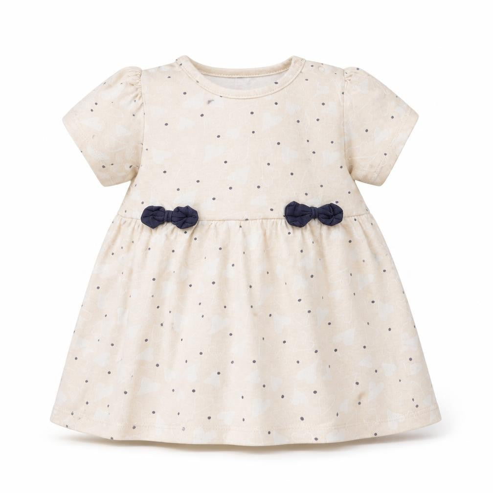 Front view of So Cute girls’ pink basic blouse, size 18-24, months - hearts