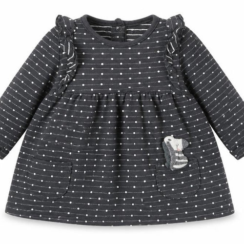 George Girls Grey Polka Dot  A-Line  Size 3-6 Months