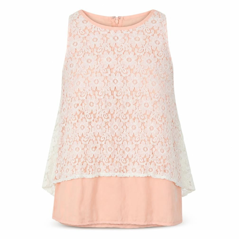 Apricot Womens Pink Floral  Basic Blouse Size 8